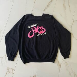 Rare Vintage 86’ Playboy 🐇 🎷 Jazz Festival Sweatshirt Pink Black XL Unisex
